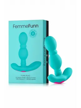 FemmeFunn Funn Plug Turquoise - 20-Mode Silicone Vibrating Plug