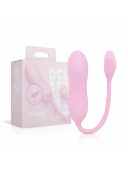 Good Vibes Only Siva Pink Mini Vibrating Device Ribbed Silicone 10 Modes