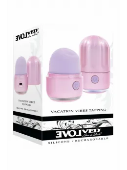 EVOLVED Vacation Vibes Tapping Device Pink-Pearl Rechargeable 8.6cm