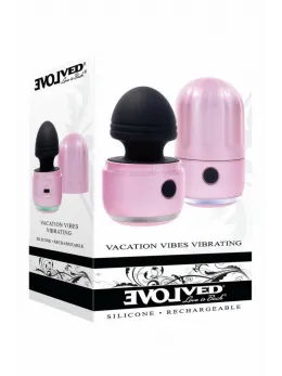 EVOLVED Vacation Vibes Vibrating Wand Pink-Pearl USB-C Waterproof