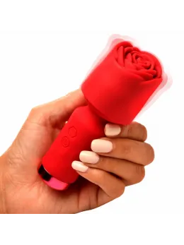 Bloomgasm Pleasure Rose Mini Wand Red - Compact Intimate Massager