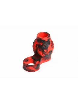XR Brands Hell Hound Silicone Ball Stretcher Sleeve Red 68.6mm