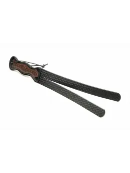 XR Brands Scottish Tawse Black - Vegan Leather Impact Tool, 45 cm