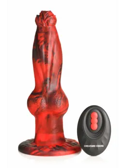 XR Brands Hel-Wolf Intimate Thrusting & Vibrating Device Red/Black