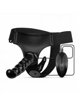 Fetish Collection Vibrating Strap-On System Black Adjustable Set