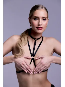 Secret Love Strappy Harness Bralette Black - Adjustable Fashion Accessory