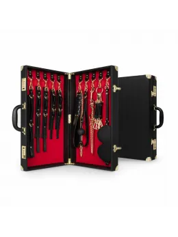 Bedroom Fantasies Bondage Set 13-Piece PU Leather Lockable Kit