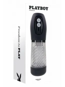 PLAYBOY WHIRLWIND Intimate Thrusting & Spinning Device, USB-C, Black