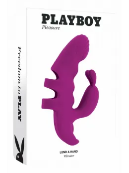 PLAYBOY LEND A HAND Dual Motor Finger Vibrator, Waterproof, USB Rechargeable