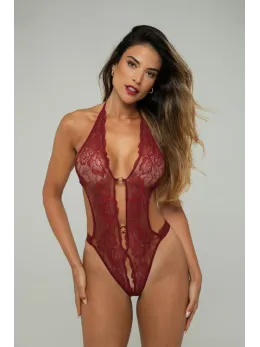 Christine Body Basic Instinct Lace Bodysuit Gold Details S/M