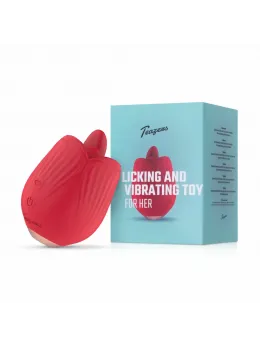 Teazers Rose Intimate Device with Licking Motion & Vibrating System Pink