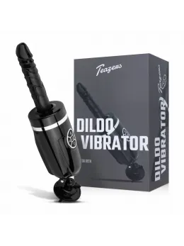 Teazers Thrusting Silicone Intimate Machine with Suction Cup Black 23cm