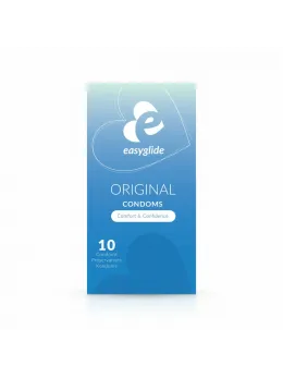 EasyGlide Original Natural Latex Condoms 10 pcs Anatomical Fit