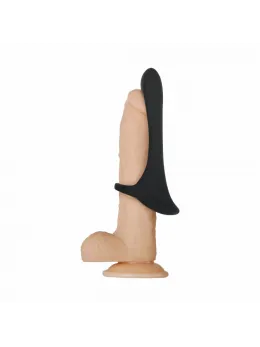 Evolved Cock Armor Rechargeable Silicone Vibrating Ring Black