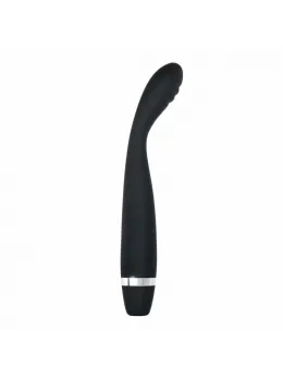 Evolved Skinny Curved Silicone Vibrator Black - 10 Modes, Waterproof
