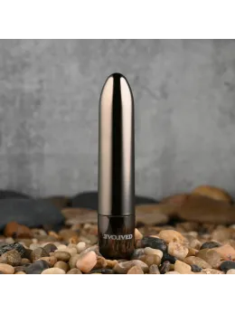 Evolved Real Simple Mini Bullet Vibrator Black Chrome USB Rechargeable