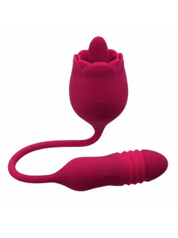 Evolved Wild Rose Intimate Tongue System Red, Dual Motor, USB Rechargeable