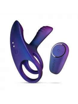 Hueman Vibrating Silicone Ring with Remote Control - 10 Modes, Blue
