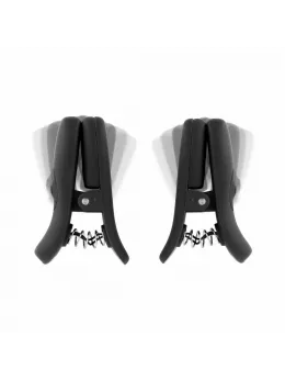 Bedroom Fantasies Vibrating Nipple Clamps Black - Wireless Adjustable Set