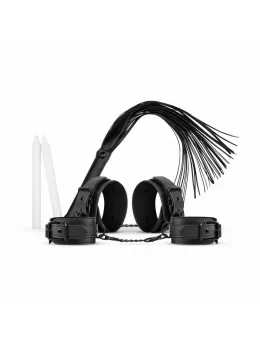 Kinky Collection Bondage Set 5-Piece Black - Adjustable Faux Leather Kit