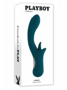 PLAYBOY HARMONY Tongue Vibrator Dual-Action Silicone 22.8cm Purple
