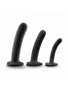 Blush Novelties Temptasia Twist Silicone Set 3 Sizes Suction Base Purple
