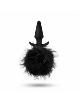 Blush Anal Adventures Platinum Rabbit Tail Plug Silicone Black S