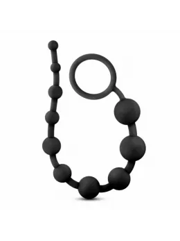 Blush Novelties Anal Adventures Platinum Silicone Beads Black 25 cm