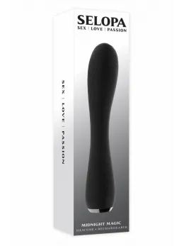 SELOPA MIDNIGHT MAGIC Rechargeable Silicone Intimate Device 20.1cm Black