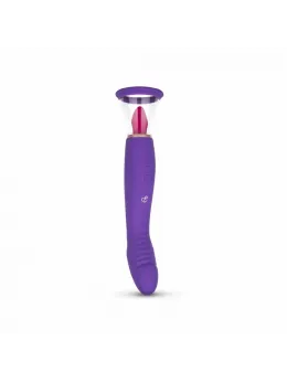 EasyToys Intimate Vacuum System & Dual-Ended Vibrator, Purple, USB