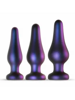 Hueman Comets Silicone Anal Training Plug Set 3 Sizes Black