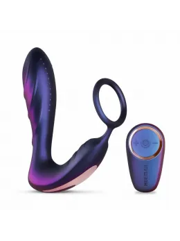 Hueman Black Hole Anal Vibrator & Support Ring, 10 Modes, Silicone