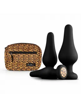 EasyToys Kesia Anal Plug Set 3-Piece, Black, Graduated Sizes, Silicone
