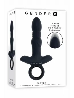 Gender X Slayer Thrusting Silicone Device, 20 cm, Waterproof, USB