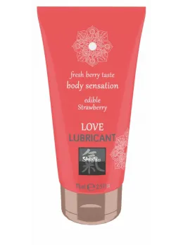 Love Lubricant Edible Gel Strawberry 100ml - Water-Based Formula