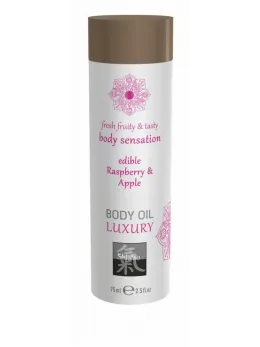 Shiatsu Luxury Edible Body Oil Raspberry & Apple 100ml - Nourishing Formula