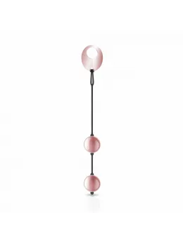 Rosy Gold Nouveau Metal Pelvic Floor Training Balls with Pull Ring