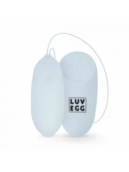 LUV EGG Blue Remote-Controlled Silicone Intimate Egg, 12 Modes, Waterproof