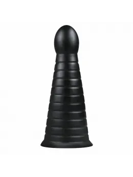 BUTTR Devil Dog Silicone Large Ribbed Anal Plug Black XXL