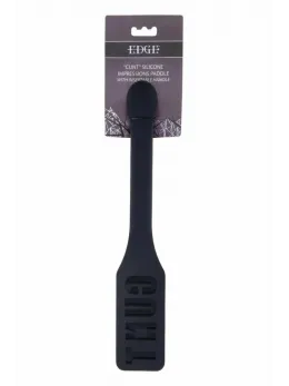 Sportsheets Edge Silicone Paddle Dual-Sided Metal Handle Black