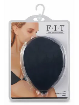 FIT CLOTH Adhesive Silicone Bra Black Cup C - Washable & Reusable