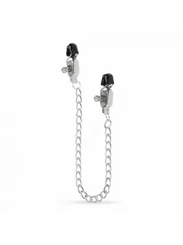 EasyToys Adjustable Nipple Clamps with Wide Tips and Metal Chain