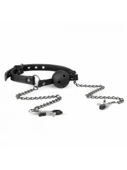 EasyToys Adjustable Open Ball System with Chain-Linked Clamps, Black