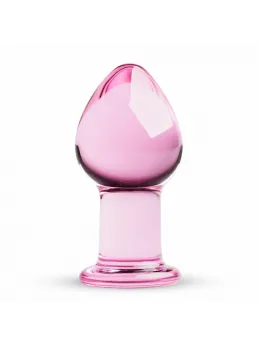 Glas Pink Medium Anal Glass Plug - Smooth Borosilicate, 4.3 cm