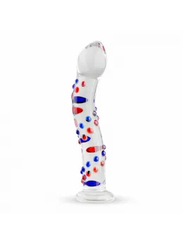 Glas No. 3 Glass Intimate Device with Textured Coloured Accents 19 cm