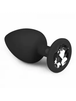 EasyToys Diamond Plug Large Black - Silicone Intimate Jewel Plug