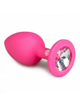 EasyToys Diamond Plug Small Pink - Silicone Intimate Accessory with Jewel Base