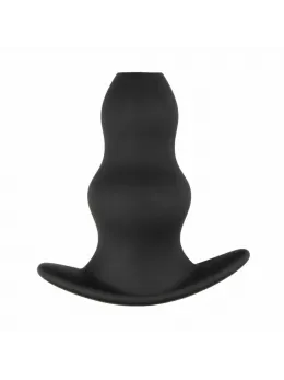 Ouch! Silicone Hollow Plug Medium - Soft Flexible Design, Black