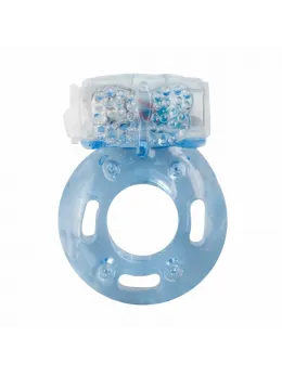 EasyToys Vibrating Intimate Ring with Studded Stimulator, Stretchable, Clear