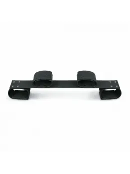 EasyToys Adjustable Restraint Bar with Faux Leather Cuffs - Black, Universal Fit